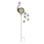 Swim Central 41.75" Iron Peacock Garden Stake Thermometer. Fixed Price $52.91.