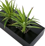 Mygift Artificial Green Grass Plants Decorative Black Wood Rectangular Planter. Fixed Price $27.99.