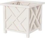 Lattice Design Outdoor Planter Box - 14.75 Square 13 Tall White Pot. Fixed Price $87.99.