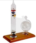 Acurite Galileo Thermometer & Glass Globe Barometer Set W/ Wood Base New. Fixed Price $41.99.