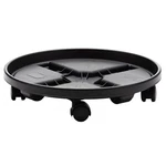 Bloem Round Planter Caddy With Wheels: 12" - Black Durable Plastic Dolly, 3.... Fixed Price $23.60.