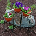 Bronze Painted Metal 3-TIER Staggered Folding Plant Stand 29 By Sunnydaze. Fixed Price $72.95.