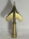 Gold Brass Army Spear Flag Pole Topper Indoor Parade Finial Military New. Fixed Price $40.00.