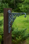 Cast Iron Plant Hanger Bracket 12" Deep Verdigris Green Outdoor Wall Mount Hook. Fixed Price $12.57.