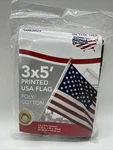 New Valley Forge American Flag Poly/cotton Brass Grommets 3'X5' Made In Usa. Fixed Price $19.99.
