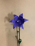 Steel Purple Rose Flower Home Garden Stake Yard Art Lawn 22" Tall With Jewel. Fixed Price $7.25.