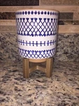 Sagebrook Home Ceramic Planter On Stand Blue White Modern Design. Fixed Price $19.95.