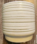 Better Homes & Gardens Pottery 6" Teramo Round Ceramic Planter, White W/stripes. Fixed Price $10.00.