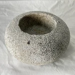 Tetsubin Style Gray Small Granite Stone Water Bowl Chozubachi Japanese Garden. Fixed Price $239.99.
