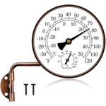 4" Brass Swivel Indoor Outdoor Thermometer, Outside Bronze. Fixed Price $34.52.