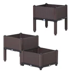 Outsunny Elevated Flower Bed Vegetable Herb Planter Plastic. Fixed Price $34.99.