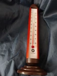 Bronze Tube Indoor Desktop Analog Thermometer Wood Non Toxic Liquid New Box. Fixed Price $89.00.