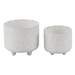 6IN & 4.75 All Over Dragonfly Ceramic Footed Planter, Set Of 2. Fixed Price $42.94.