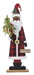 Glitzhome 35.75IN Lighted African Santa Porch Decor Welcome Sign Xmas Stand Wood. Fixed Price $99.99.