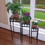 3-PIECE Metal Plant Stand Set With Slate Top No Assembly Required. Fixed Price $149.99.