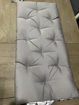 Pottery Barn Indoor Outdoor Bench Cushion Cover Gray Tufted 34X16.5" Wade. Fixed Price $39.00.