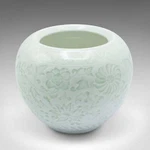 Small Vintage Bowl Vase, Chinese, Ceramic, Decorative Urn, Art Deco, Circa 1930. Fixed Price $517.98.