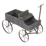 Shine Company Small Cedar Wood Decorative Buckboard Wagon Planter Gray. Fixed Price $62.80.