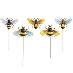 Collections Etc Vibrant Iron Bee Garden Stakes - Of 5. Fixed Price $17.99.