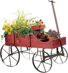 Amish Wagon Decorative Indoor/outdoor Garden Backyard Planter, Red. Fixed Price $77.99.