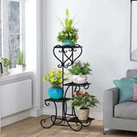 Metal Shelf Flower Display Stand Garden Planter Holder With 4 Tier Shelves. Fixed Price $82.48.