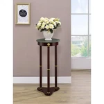 Coaster Accent Table Merlot Round Green Marble Top 27.5"H Plant Stand Wood Frame. Fixed Price $69.16.