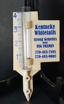 Vtg Kentucky Whitetails "strong Genetics Make Big Frames" Plastic Rain Gauge. Fixed Price $14.99.