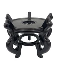 Vintage Asian Ebonized Wood Plant Stand Pedestal Fits 9"D Vase Fish Bowl Riser. Fixed Price $79.00.
