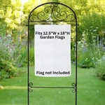 Premium Garden Stand Holder For 12.5"W X 18"H Flags, Iron 36"H. Fixed Price $39.98.