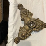 Antique Ornate Cast Iron Claw Foot Flag Pole Stand Base Ix Annin & Co. New York. Fixed Price $72.00.