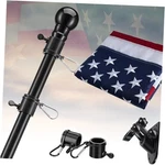American Flag With Pole Kit - 7FT Heavy Duty Windproof Holder For. Fixed Price $29.12.