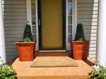 Indoor/outdoor Cedar Flower Pot Planter Set Of 2 Mahogany Color. Fixed Price $160.00.