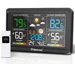 Geevon Weather Station Wireless Indoor Outdoor Thermometer 3 Sensors, Color. Fixed Price $42.00.