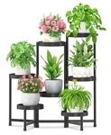 Idavosic.ly 7 Folding Plant Stand Indoor Outdoor With Plastic Tray, Tiered. Fixed Price $42.99.