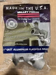 New Valley Forge 1" Cast Aluminum 2-POSITION Flag Pole Bracket. Fixed Price $10.00.