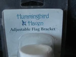 Rain Or Shine White Adjustable Flag Bracket Hummingbird Haven. Fixed Price $7.99.
