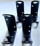 Four Flagpole Holders Brackets Black Metal Side Mount Annin Indoor Outdoor. Fixed Price $10.30.