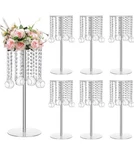 Classic Acrylic Wedding Centerpiece Flower Stand With Hanging Tea Lights. Fixed Price $75.00.