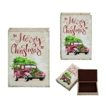 Merry Christmas Tree Car Wood Nesting Book Box Secret Storage Magnetic Large 12". Fixed Price $59.98.