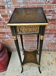 Vintage Theodore Alexander Regency Style Gilt Plant Fern Stand Leather Top #1. Fixed Price $749.99.