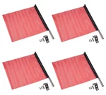 (4) Ez Mount Warning Flag Red 18" X Spring Loaded Quick Easy Disconnect. Fixed Price $124.99.