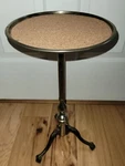 Vtg. Round Metal Brass Silver Pedestal Plant Stand Side Table Claw Feet Mcm. Fixed Price $169.99.