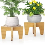 Hawhuv 12IN Bamboo Plant Stands Indoor Outdoor - Pack Flower Pot Risers. Fixed Price $49.28.