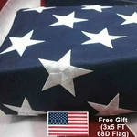 8X12FT American Large Us Flags Heavy Duty Embroidered Stars, 420D. Fixed Price $46.99.