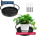 Wall Mounted Plant Holder, 2 Pack Metal Flower Pot Shelf Indoor Outdoor,. Fixed Price $33.32.