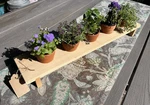 Handcrafted Wood Stand Includes 5 Terra Cotta Flower Pot Rustic Home Table Decor. Fixed Price $39.95.