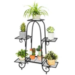 Gymax 6 Tier Flower Pot Holder Metal Vertical Shelves Corner Plants Display Rack. Fixed Price $56.24.