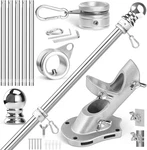 Flag Kit- Stainless Steel Ft Poles WITH1 Inch Metal 360 Rotating. Fixed Price $37.92.