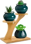 Xxxflower Bamboo Plant Stand ,3 Tiers Indoor Succulent Windowsill Shelf - Small. Fixed Price $14.70.