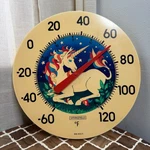 Vintage Springfield Rainbow Unicorn Dial Thermometer Wall Made Usa Round 12". Fixed Price $124.99.